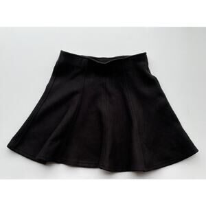 OGL Mini Skirt CashSoft Flare Hem High Waisted Black Size Small NEW
